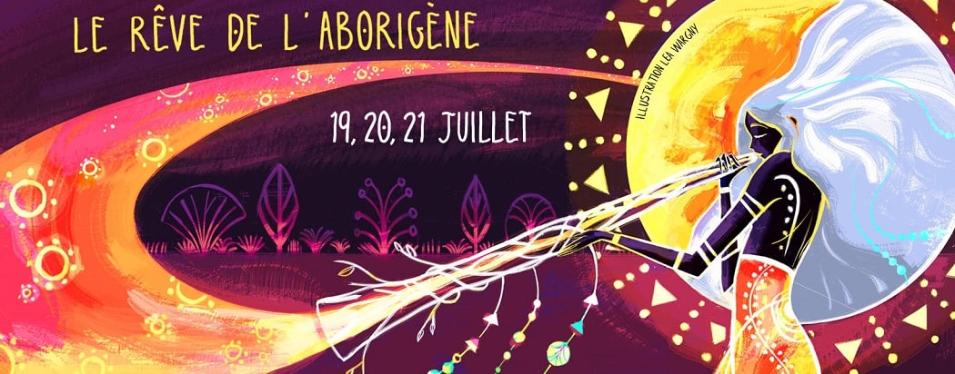 Affiche 2019 du festival le rêve de l'aborigène